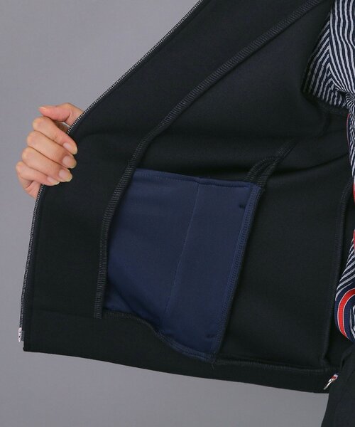 adabat(アダバット)の「【ADABAT NAVY】ライトスムースジップブルゾン(ブルゾン・レディース・ネイビー/ライトグレー系9・38/40/42)」の6枚目の写真
