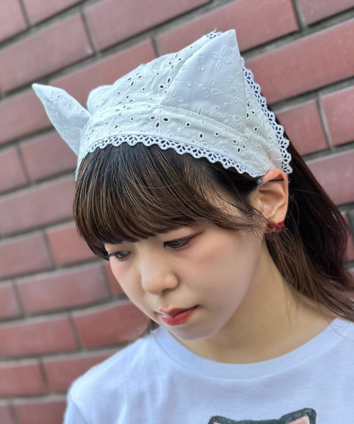 MILK(ミルク)の「猫耳 バブーシュカ(その他ヘアアクセサリー・レディース・B/A・FREE)」の2枚目の写真