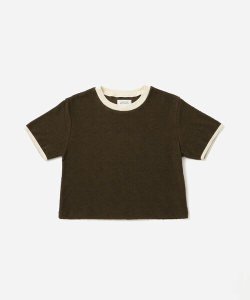 Saturdays NYC（サタデーズ ニューヨークシティ ）の「Naomi Petit Tee（Tシャツ/カットソー・レディース・ネイビー/ブラウン/ホワイト・M/S）」の3枚目の写真