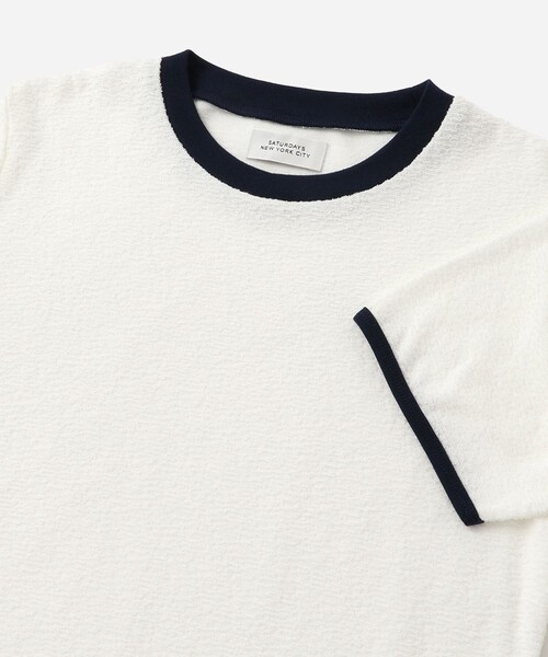 Saturdays NYC（サタデーズ ニューヨークシティ ）の「Naomi Petit Tee（Tシャツ/カットソー・レディース・ネイビー/ブラウン/ホワイト・M/S）」の18枚目の写真