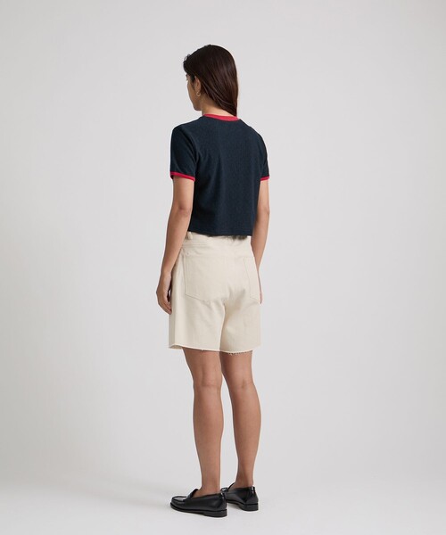 Saturdays NYC（サタデーズ ニューヨークシティ ）の「Naomi Petit Tee（Tシャツ/カットソー・レディース・ネイビー/ブラウン/ホワイト・M/S）」の7枚目の写真