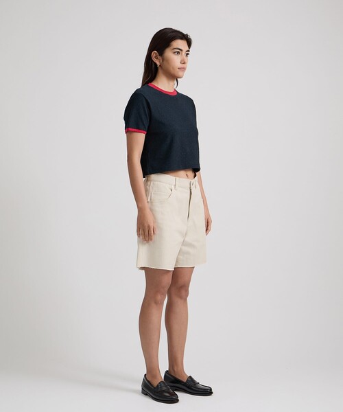 Saturdays NYC（サタデーズ ニューヨークシティ ）の「Naomi Petit Tee（Tシャツ/カットソー・レディース・ネイビー/ブラウン/ホワイト・M/S）」の8枚目の写真