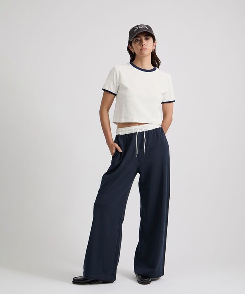 Saturdays NYC（サタデーズ ニューヨークシティ ）の「Naomi Petit Tee（Tシャツ/カットソー・レディース・ネイビー/ブラウン/ホワイト・M/S）」の9枚目の写真