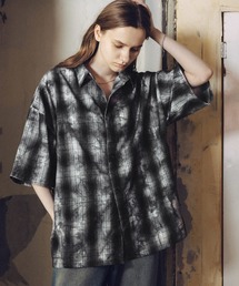 ROCHEM（ローシェン）の「ヴィンテージ加工オンブレチェック半袖シャツ（シャツ/ブラウス）」