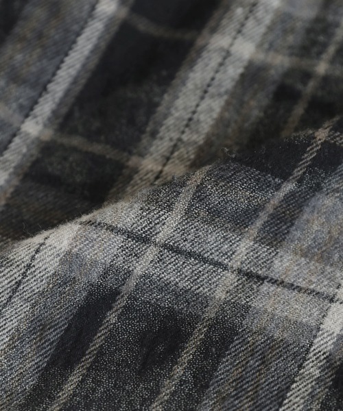 ROCHEM（ローシェン）の「ヴィンテージ加工オンブレチェック半袖シャツ（シャツ/ブラウス・メンズ・ブルー/ブラウン/グレー/ネイビー/ブラック/ネイビー系/ブラック系・L/M/S/XS）」の12枚目の写真