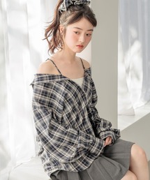 Heather | 【着回し力も肌見せも、着方次第で女っぽく】マルチWAYBIGチェックシャツ 590779(シャツ/ブラウス)