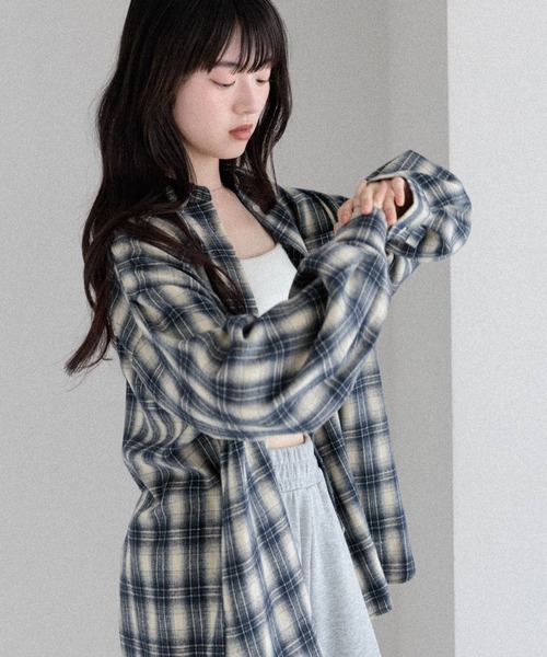 ブラウス シャツ マルチWAYBIGチェックシャツ　590779 レディース セール】マルチWAYBIGチェックシャツ 590779（シャツ/ブラウス