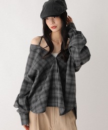Heather | 【着回し力も肌見せも、着方次第で女っぽく】マルチWAYBIGチェックシャツ　590779(シャツ/ブラウス)