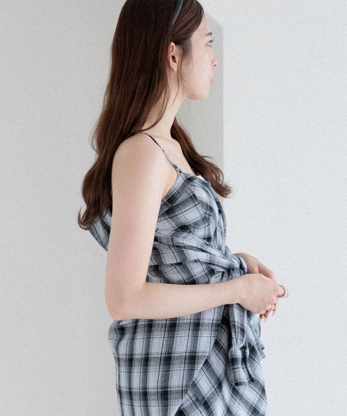 ブラウス シャツ マルチWAYBIGチェックシャツ　590779 レディース tiptop ブラウス シャツ チェックマルチwayBIGシャツ レディース