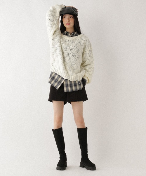 着回し力も肌見せも、着方次第で女っぽく】マルチWAYBIGチェックシャツ