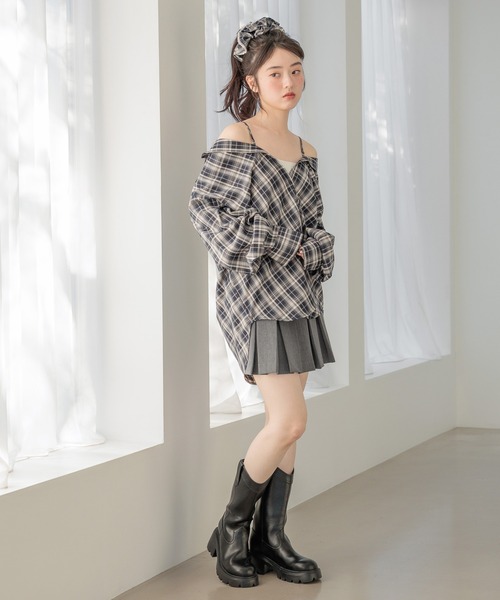 着回し力も肌見せも、着方次第で女っぽく】マルチWAYBIGチェックシャツ
