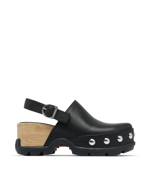 SOREL（ソレル）の「SOREL／ローミン クロッグ リベット クロッグサンダル 厚底／ソレル（サンダル・レディース・ブラック・25.5cm/23.0cm/22.5cm/26.0cm/23.5cm/24.0cm/25.0cm/24.5cm）」の2枚目の写真