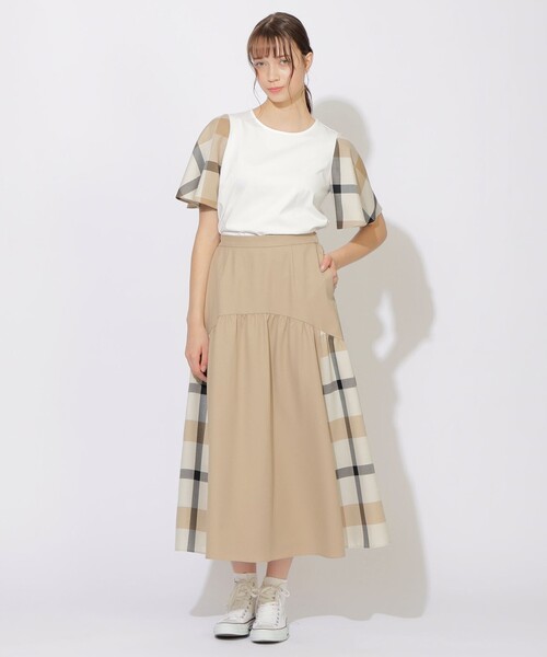 CB CRESTBRIDGE(シービークレストブリッジ)の「パーシャルチェックスカート(スカート・レディース・ブラック/ベージュ系その他2・M/S)」の11枚目の写真