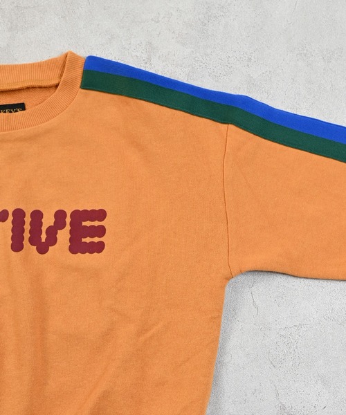 MARKEY'S（マーキーズ）の「カラーテープスウェット（スウェット・キッズ・オフホワイト/杢グレー/オレンジ/モスグリーン・80/90/95/100/110/120/130/140/150）」の10枚目の写真