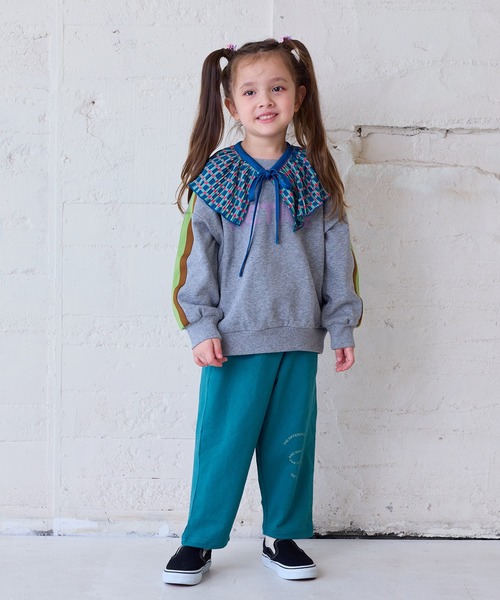 MARKEY'S（マーキーズ）の「カラーテープスウェット（スウェット・キッズ・オフホワイト/杢グレー/オレンジ/モスグリーン・80/90/95/100/110/120/130/140/150）」の22枚目の写真