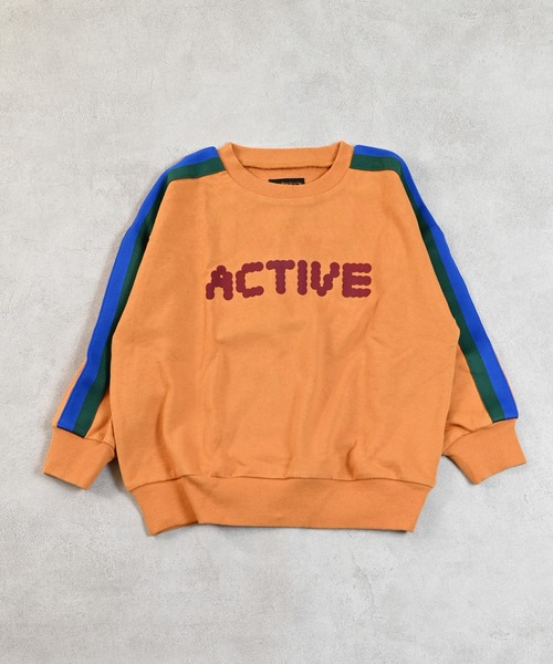 MARKEY'S（マーキーズ）の「カラーテープスウェット（スウェット・キッズ・オフホワイト/杢グレー/オレンジ/モスグリーン・80/90/95/100/110/120/130/140/150）」の15枚目の写真