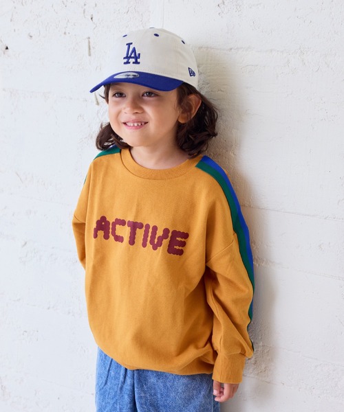 MARKEY'S（マーキーズ）の「カラーテープスウェット（スウェット・キッズ・オフホワイト/杢グレー/オレンジ/モスグリーン・80/90/95/100/110/120/130/140/150）」の7枚目の写真