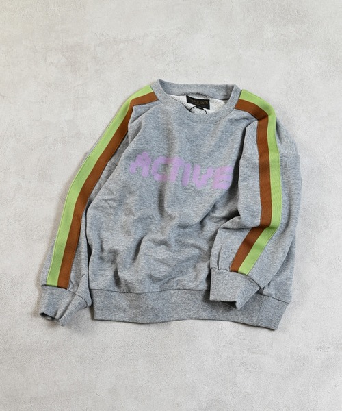 MARKEY'S（マーキーズ）の「カラーテープスウェット（スウェット・キッズ・オフホワイト/杢グレー/オレンジ/モスグリーン・80/90/95/100/110/120/130/140/150）」の20枚目の写真