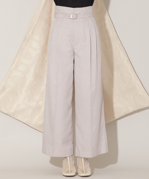 WILLSELECTION(ウィルセレクション)の「ベルト付きタックワイドパンツ(その他パンツ・レディース・ラベンダー/ピンクベージュ/チャコールグレー・SMALL/MEDIUM)」の14枚目の写真