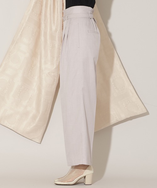 WILLSELECTION(ウィルセレクション)の「ベルト付きタックワイドパンツ(その他パンツ・レディース・ラベンダー/ピンクベージュ/チャコールグレー・SMALL/MEDIUM)」の15枚目の写真