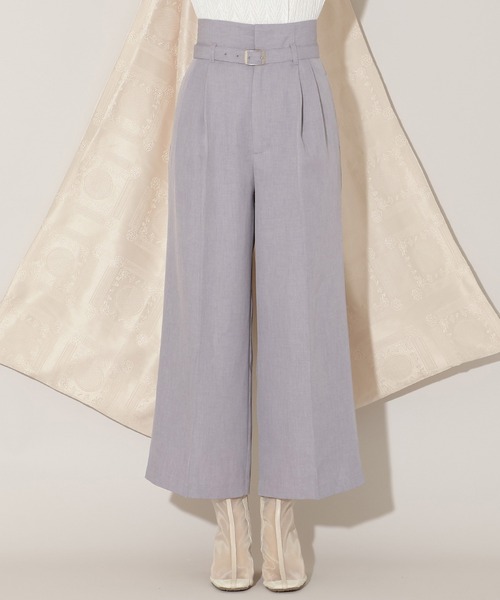 WILLSELECTION(ウィルセレクション)の「ベルト付きタックワイドパンツ(その他パンツ・レディース・ラベンダー/ピンクベージュ/チャコールグレー・SMALL/MEDIUM)」の20枚目の写真