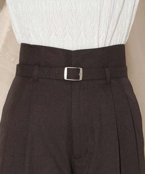 WILLSELECTION(ウィルセレクション)の「ベルト付きタックワイドパンツ(その他パンツ・レディース・ラベンダー/ピンクベージュ/チャコールグレー・SMALL/MEDIUM)」の8枚目の写真