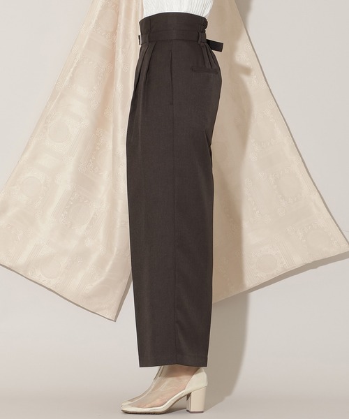 WILLSELECTION(ウィルセレクション)の「ベルト付きタックワイドパンツ(その他パンツ・レディース・ラベンダー/ピンクベージュ/チャコールグレー・SMALL/MEDIUM)」の6枚目の写真