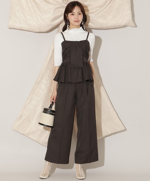 WILLSELECTION(ウィルセレクション)の「ベルト付きタックワイドパンツ(その他パンツ・レディース・ラベンダー/ピンクベージュ/チャコールグレー・SMALL/MEDIUM)」の4枚目の写真