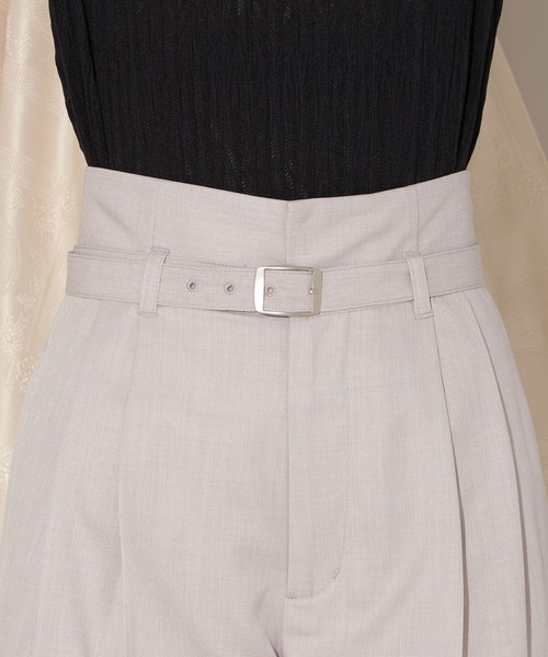 WILLSELECTION(ウィルセレクション)の「ベルト付きタックワイドパンツ(その他パンツ・レディース・ラベンダー/ピンクベージュ/チャコールグレー・SMALL/MEDIUM)」の17枚目の写真