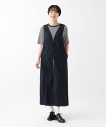 Afternoon Tea（アフタヌーンティー）の「オーガビッツデニムフロントジップジャンパースカート（ジャンパースカート）」
