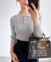 &. NOSTALGIA（アンドドットノスタルジア）の「【ZOZO限定】配色ニットポロ（ニット/セーター）」