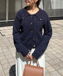ネイビー ツイード」に該当するカーディガン/ボレロファッション