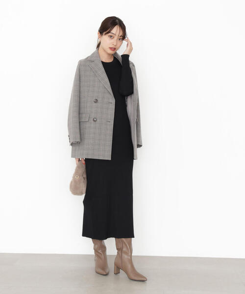 PROPORTION BODY DRESSING（プロポーションボディドレッシング）の「フリルレースセットニットワンピース / 1215240911（ワンピース・レディース・ブルー/ブラック・MEDIUM/P/S）」の15枚目の写真