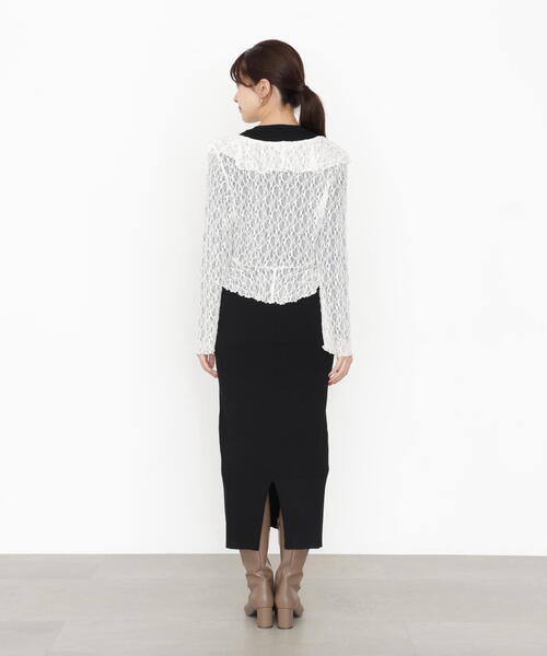 PROPORTION BODY DRESSING（プロポーションボディドレッシング）の「フリルレースセットニットワンピース / 1215240911（ワンピース・レディース・ブルー/ブラック・MEDIUM/P/S）」の11枚目の写真