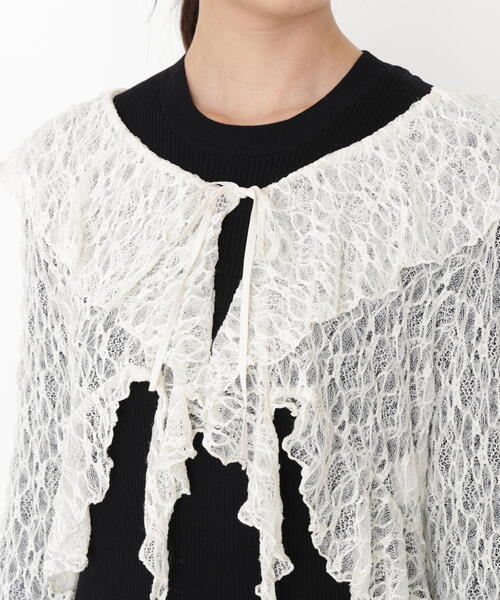 PROPORTION BODY DRESSING（プロポーションボディドレッシング）の「フリルレースセットニットワンピース / 1215240911（ワンピース・レディース・ブルー/ブラック・MEDIUM/P/S）」の10枚目の写真