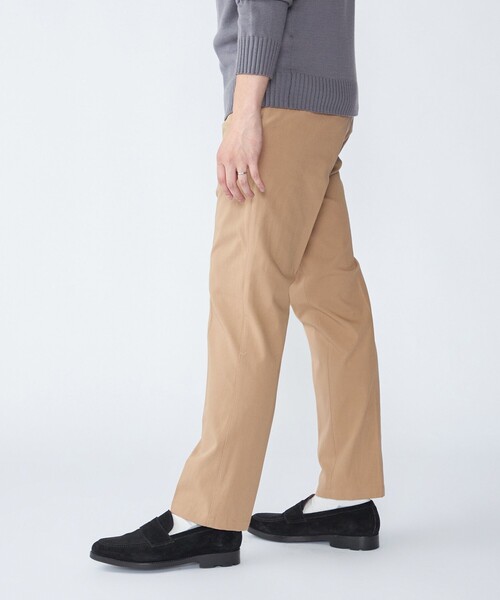 SHIPS: 〈手洗い可能〉ノープリーツ ツイル 4WAY ストレッチ パンツ