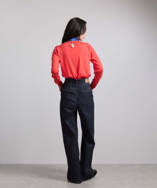 ROPE'（ロペ）の「袖ギャザークルーネックニットプルオーバー/イージーケア（ニット/セーター・レディース・ブラック/グレー/レッド/オフホワイト/ピンク系その他・FREE）」の10枚目の写真