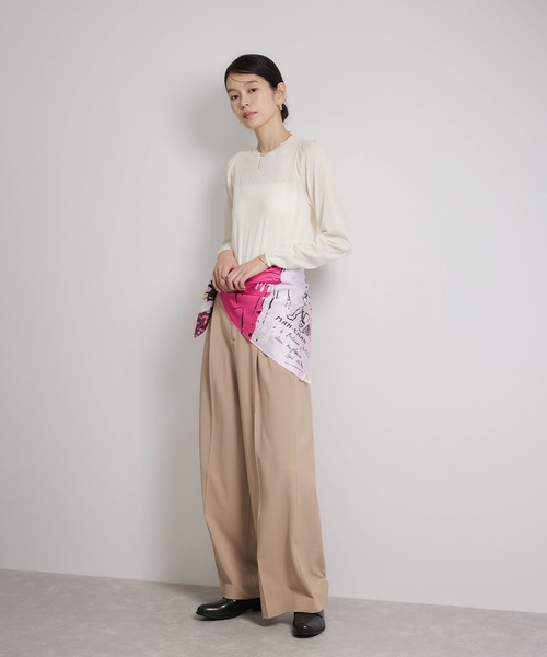 ROPE'（ロペ）の「袖ギャザークルーネックニットプルオーバー/イージーケア（ニット/セーター・レディース・ブラック/グレー/レッド/オフホワイト/ピンク系その他・FREE）」の17枚目の写真