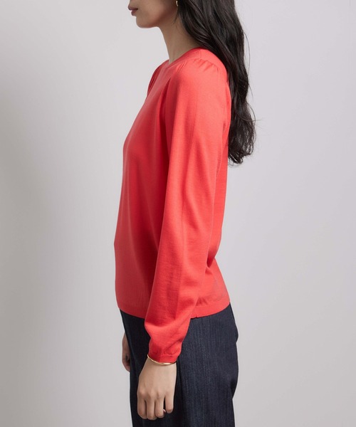 ROPE'（ロペ）の「袖ギャザークルーネックニットプルオーバー/イージーケア（ニット/セーター・レディース・ブラック/グレー/レッド/オフホワイト/ピンク系その他・FREE）」の19枚目の写真