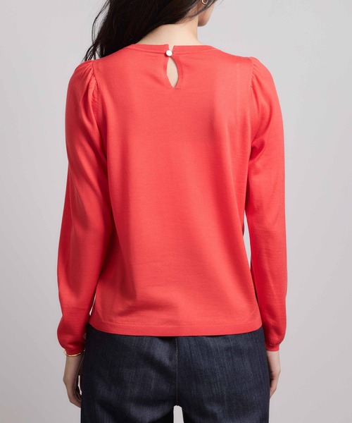 ROPE'（ロペ）の「袖ギャザークルーネックニットプルオーバー/イージーケア（ニット/セーター・レディース・ブラック/グレー/レッド/オフホワイト/ピンク系その他・FREE）」の20枚目の写真