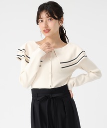 31 Sons de mode | 2025秋冬新作 ビッグカラー配色ニット(ニット/セーター)