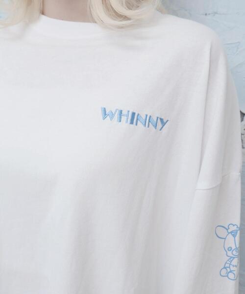 Whinny（ホワイニー）の「Whinny/転がり系闇うさロンT（Tシャツ/カットソー・レディース・サックスブルー/ブラック/ホワイト・FREE）」の11枚目の写真