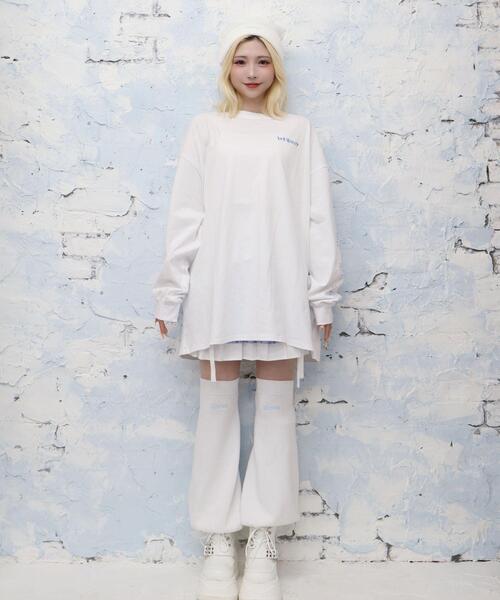 Whinny（ホワイニー）の「Whinny/転がり系闇うさロンT（Tシャツ/カットソー・レディース・サックスブルー/ブラック/ホワイト・FREE）」の12枚目の写真