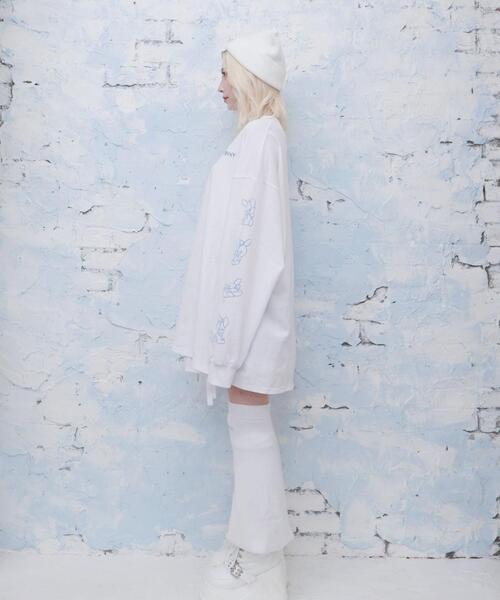 Whinny（ホワイニー）の「Whinny/転がり系闇うさロンT（Tシャツ/カットソー・レディース・サックスブルー/ブラック/ホワイト・FREE）」の13枚目の写真