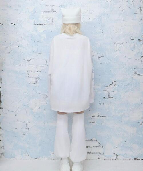 Whinny（ホワイニー）の「Whinny/転がり系闇うさロンT（Tシャツ/カットソー・レディース・サックスブルー/ブラック/ホワイト・FREE）」の14枚目の写真