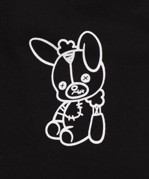 Whinny（ホワイニー）の「Whinny/転がり系闇うさロンT（Tシャツ/カットソー・レディース・サックスブルー/ブラック/ホワイト・FREE）」の18枚目の写真