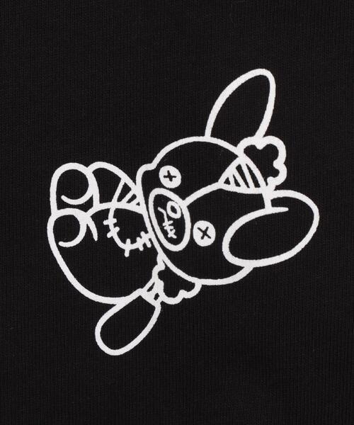 Whinny（ホワイニー）の「Whinny/転がり系闇うさロンT（Tシャツ/カットソー・レディース・サックスブルー/ブラック/ホワイト・FREE）」の20枚目の写真