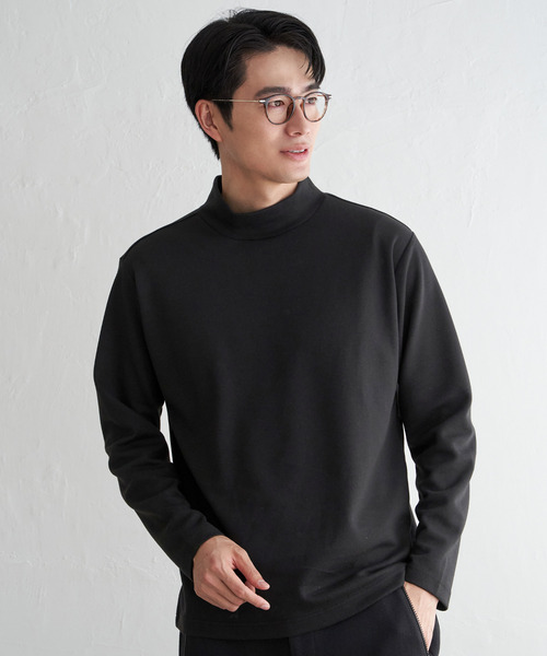 IKKA LOUNGE(イッカラウンジ)の「ポンチモックネックロンT(Tシャツ/カットソー・メンズ・ネイビー/ブラック/グレー/ホワイト・XL/L/M/S)」の6枚目の写真