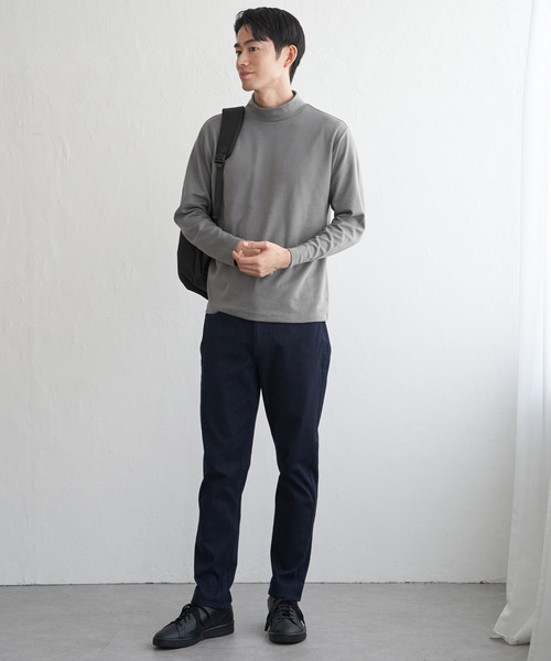 IKKA LOUNGE(イッカラウンジ)の「ポンチモックネックロンT(Tシャツ/カットソー・メンズ・ネイビー/ブラック/グレー/ホワイト・XL/L/M/S)」の11枚目の写真