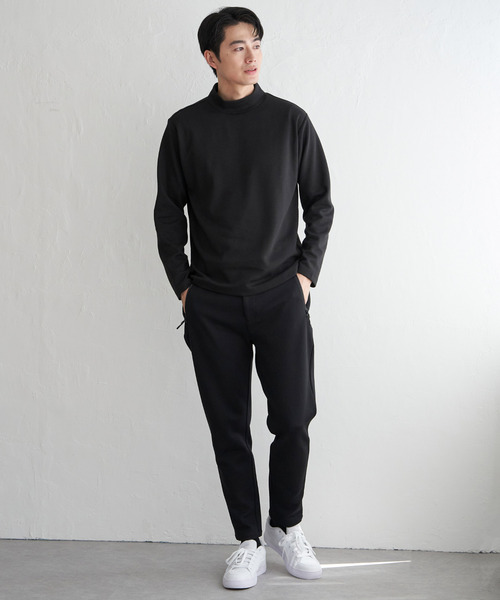 IKKA LOUNGE(イッカラウンジ)の「ポンチモックネックロンT(Tシャツ/カットソー・メンズ・ネイビー/ブラック/グレー/ホワイト・XL/L/M/S)」の8枚目の写真